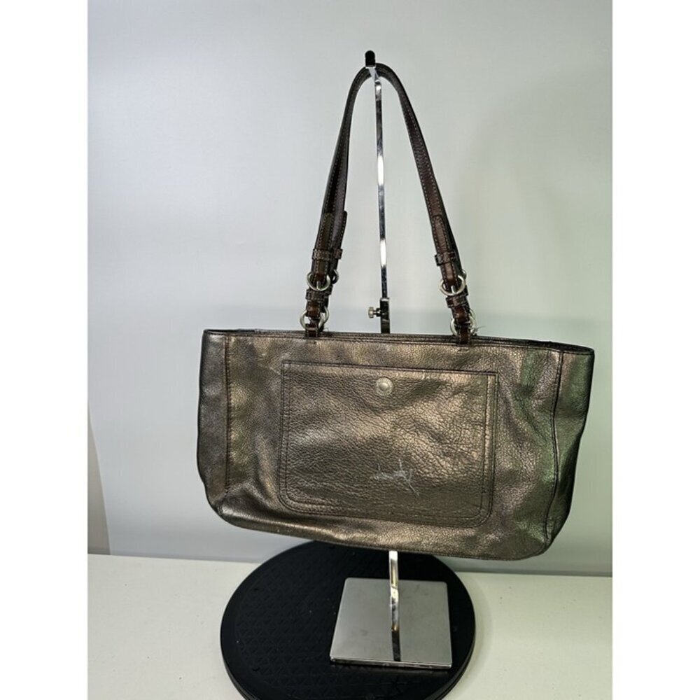 Coach Chelsea Metallic Graphite Tote F10903